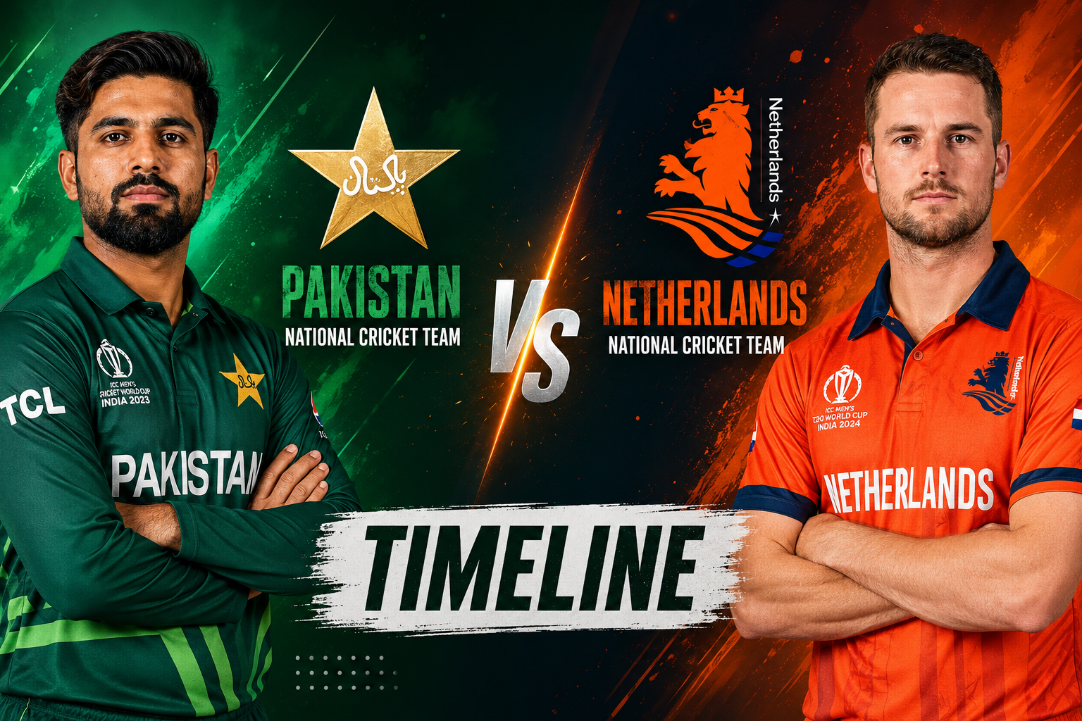 Pakistan National Cricket Team Vs Netherlands National Cricket Team Timeline